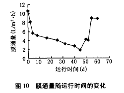 納濾膜，廢水滲透液，COD，去除效果